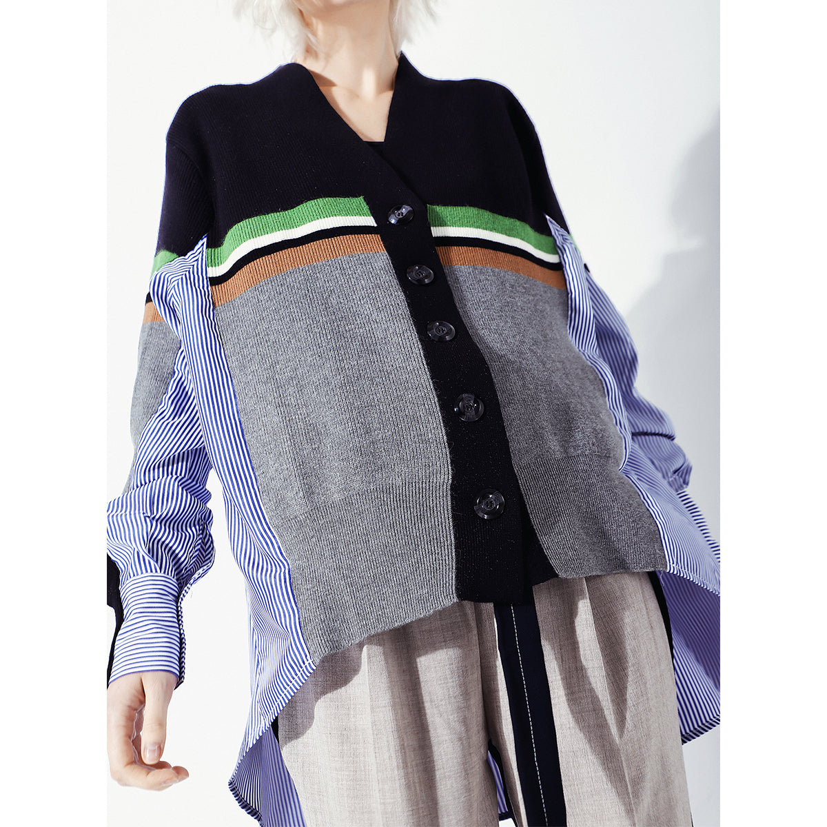 2023 Women's Sweater + Striped Cardigan - Anchored Shop