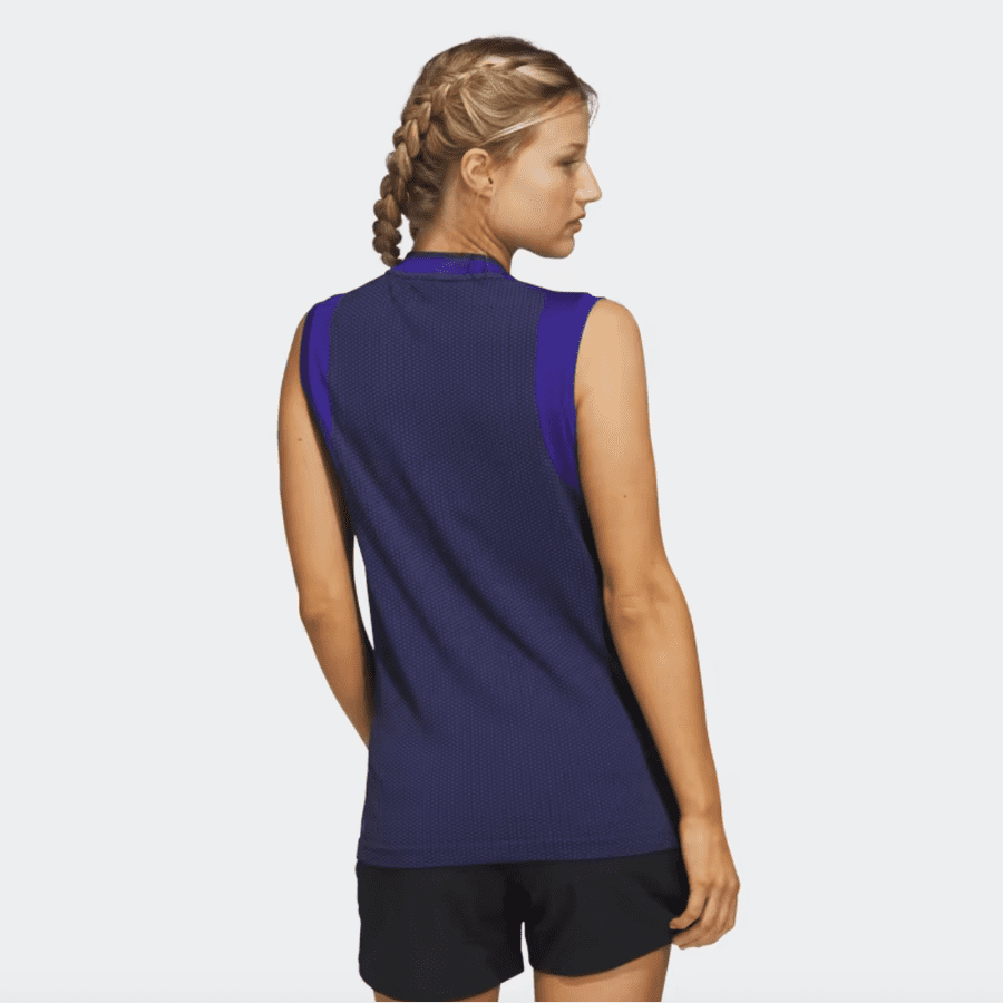 Adidas Blue Ladies Ultimate365 Tour Sleeveless Golf Shirt