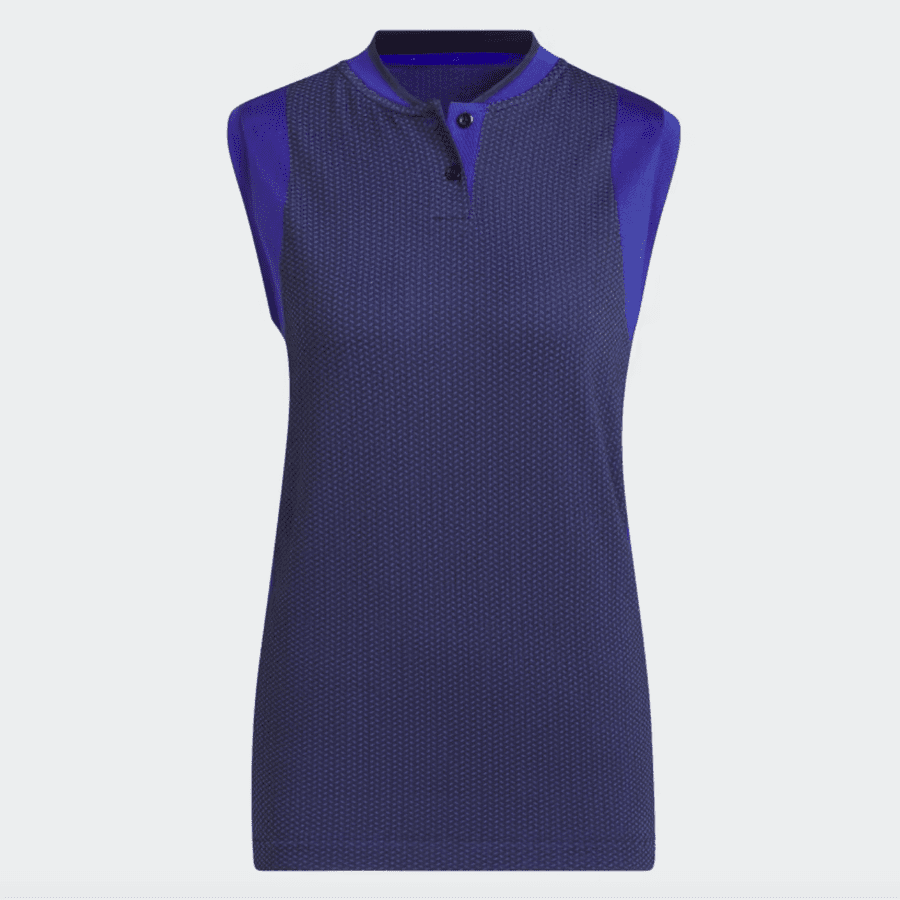 Adidas Blue Ladies Ultimate365 Tour Sleeveless Golf Shirt