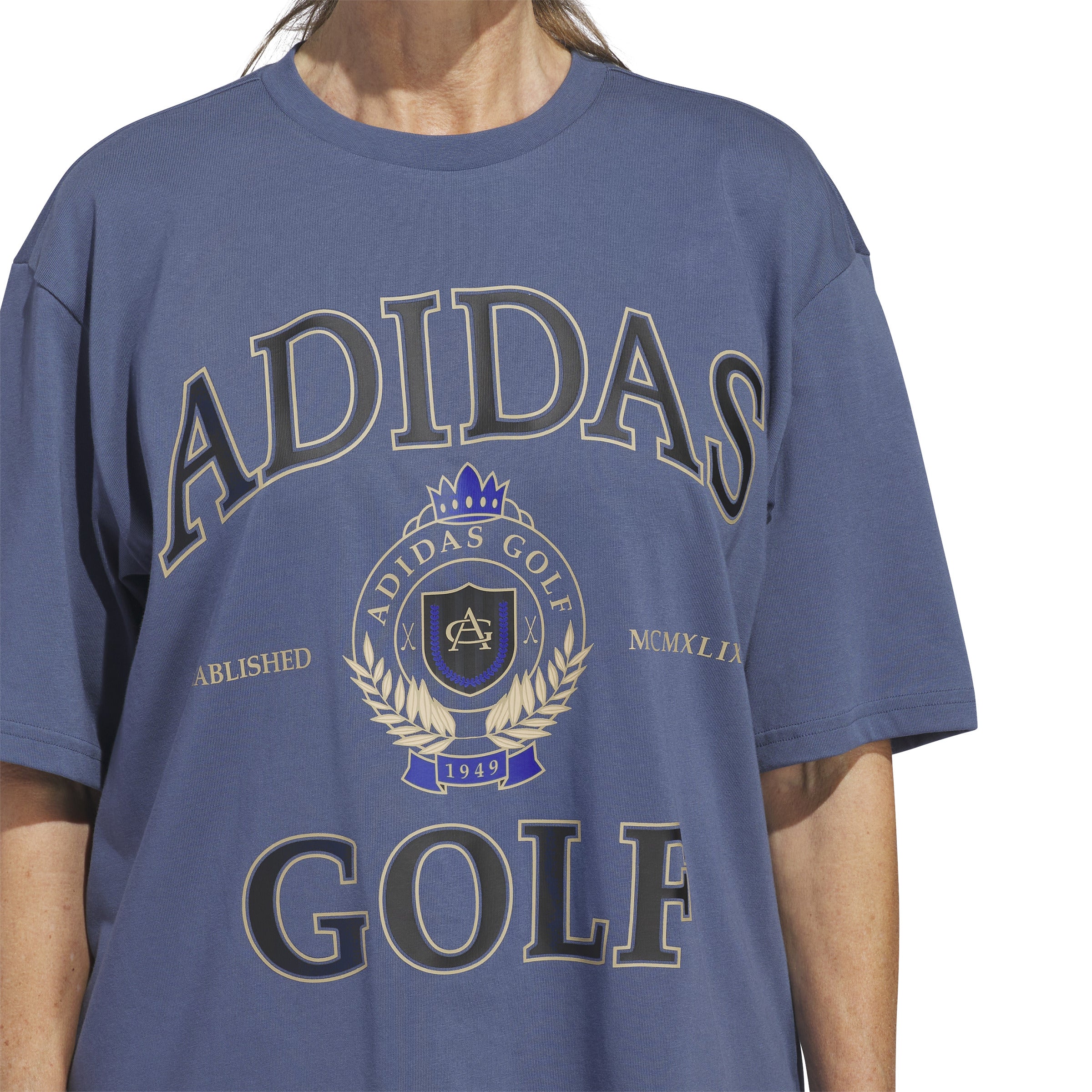 adidas Go-To Crest Graphic Boyfriend T-Shirt - Used Ink SS24