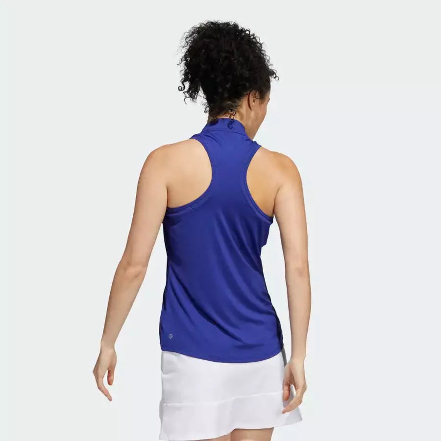 Adidas ladies blue sleeveless polo shirt - racerback style