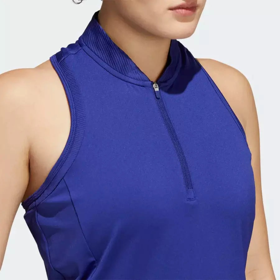 Adidas ladies blue sleeveless polo shirt - racerback style