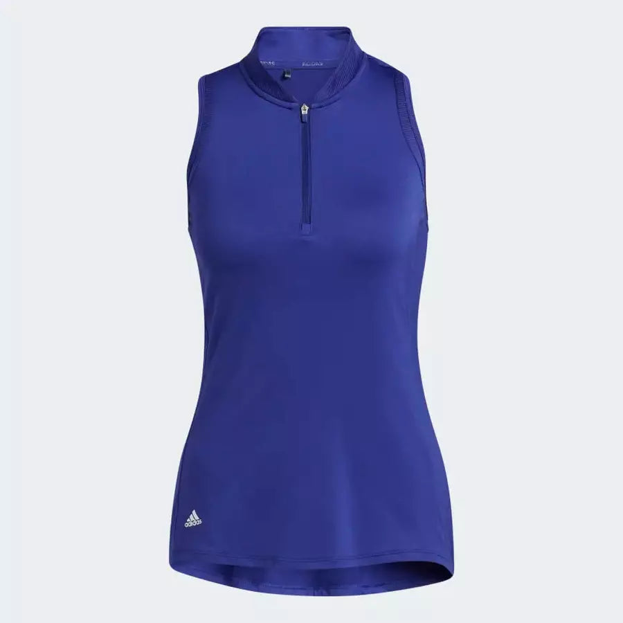 Adidas ladies blue sleeveless polo shirt - racerback style