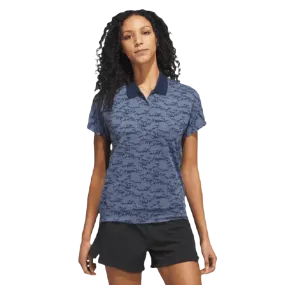 Adidas Women's Navy Print Golf Polo Shirt - Shop Now