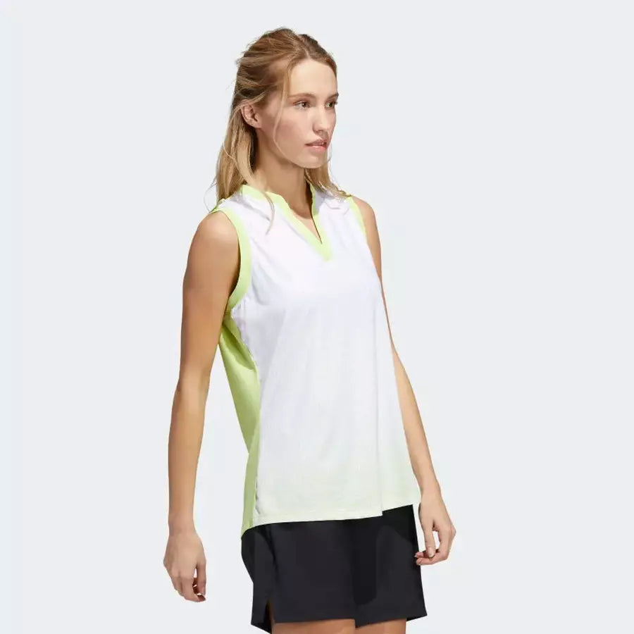 Adidas ladies gradient sleeveless polo shirt