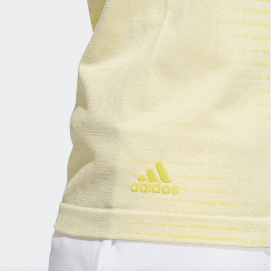 Adidas Ladies Yellow Primeknit Sleeveless Golf Polo Shirt