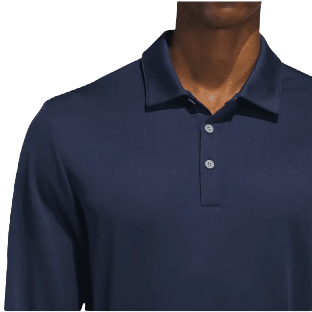 Adidas Navy Long Sleeve Polo Shirt