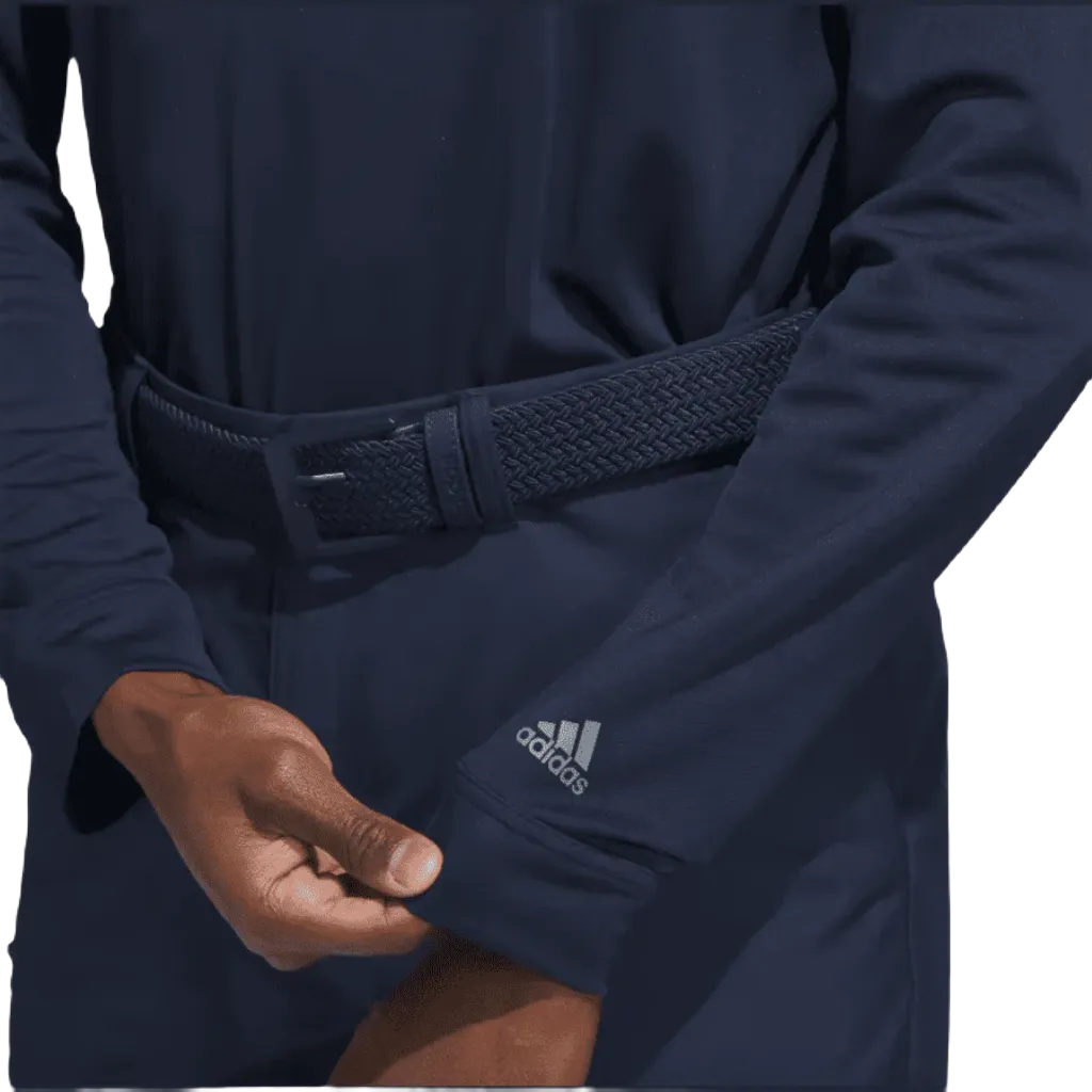 Adidas Navy Long Sleeve Polo Shirt