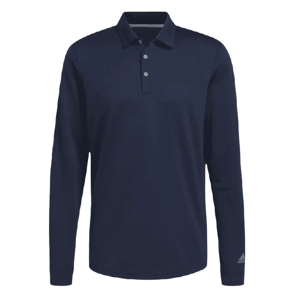 Adidas Navy Long Sleeve Polo Shirt