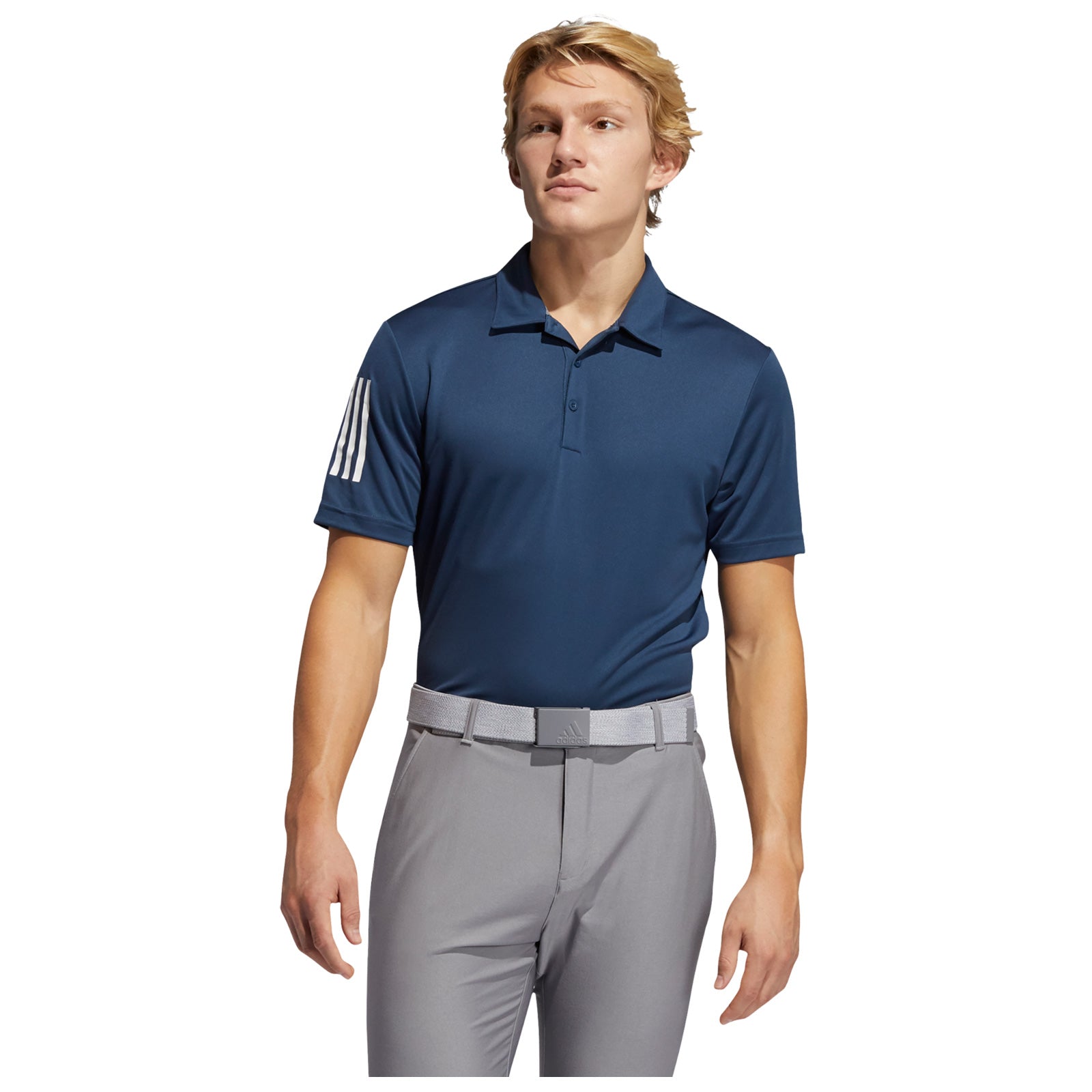 adidas Men's Polo Shirt: 3-Stripe Basic Design