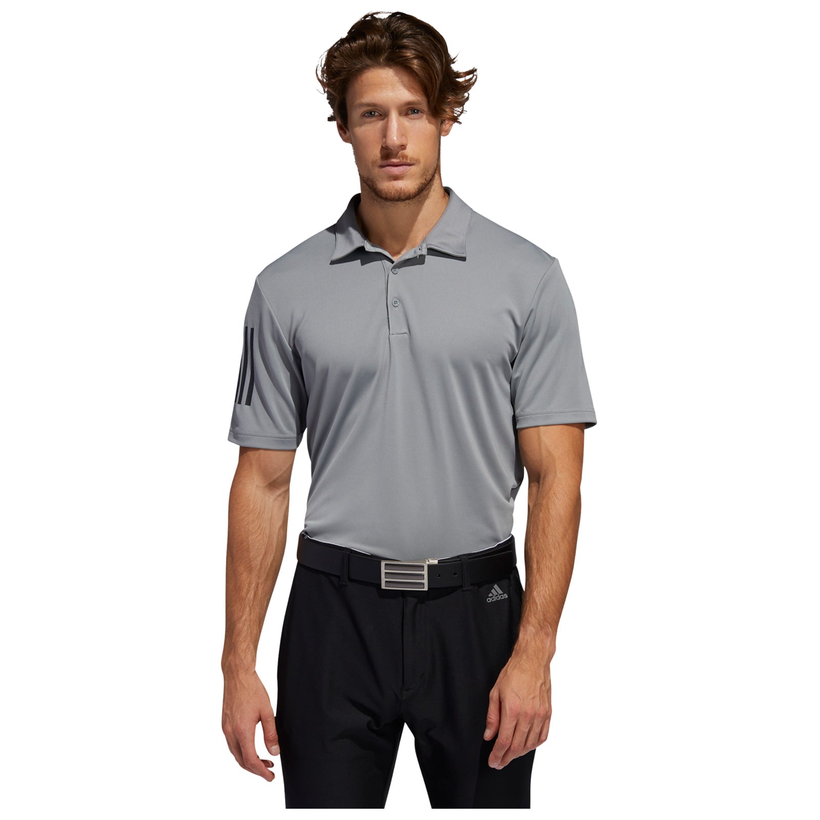 adidas Men's Polo Shirt: 3-Stripe Basic Design