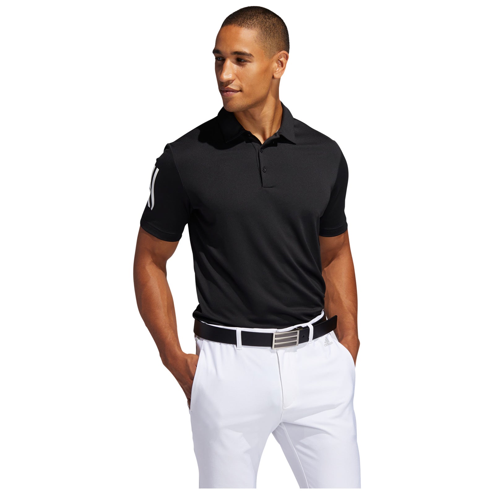 adidas Men's Polo Shirt: 3-Stripe Basic Design