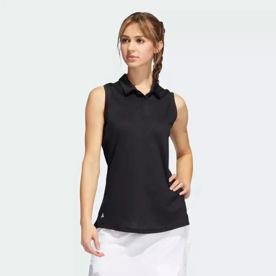 Black Adidas Sleeveless Polo Shirt