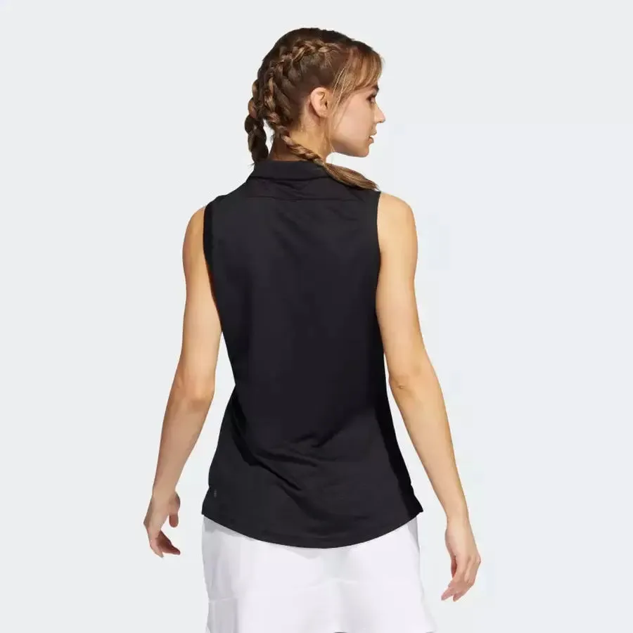 Black Adidas Sleeveless Polo Shirt