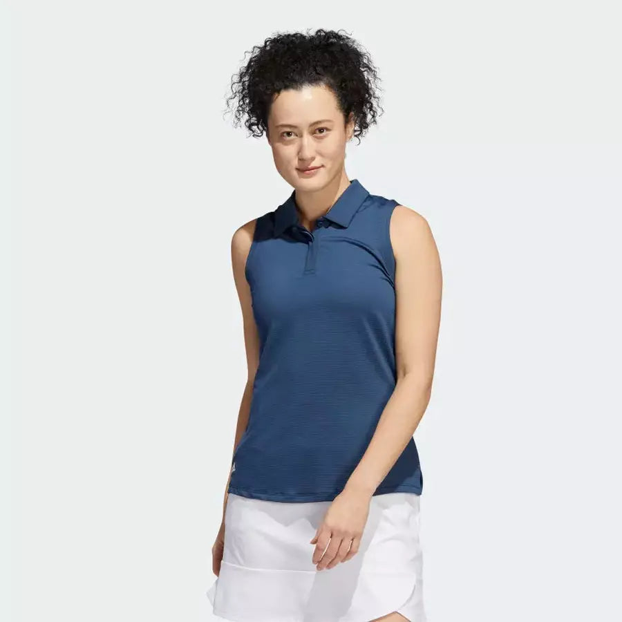 Adidas sleeveless polo shirt navy.