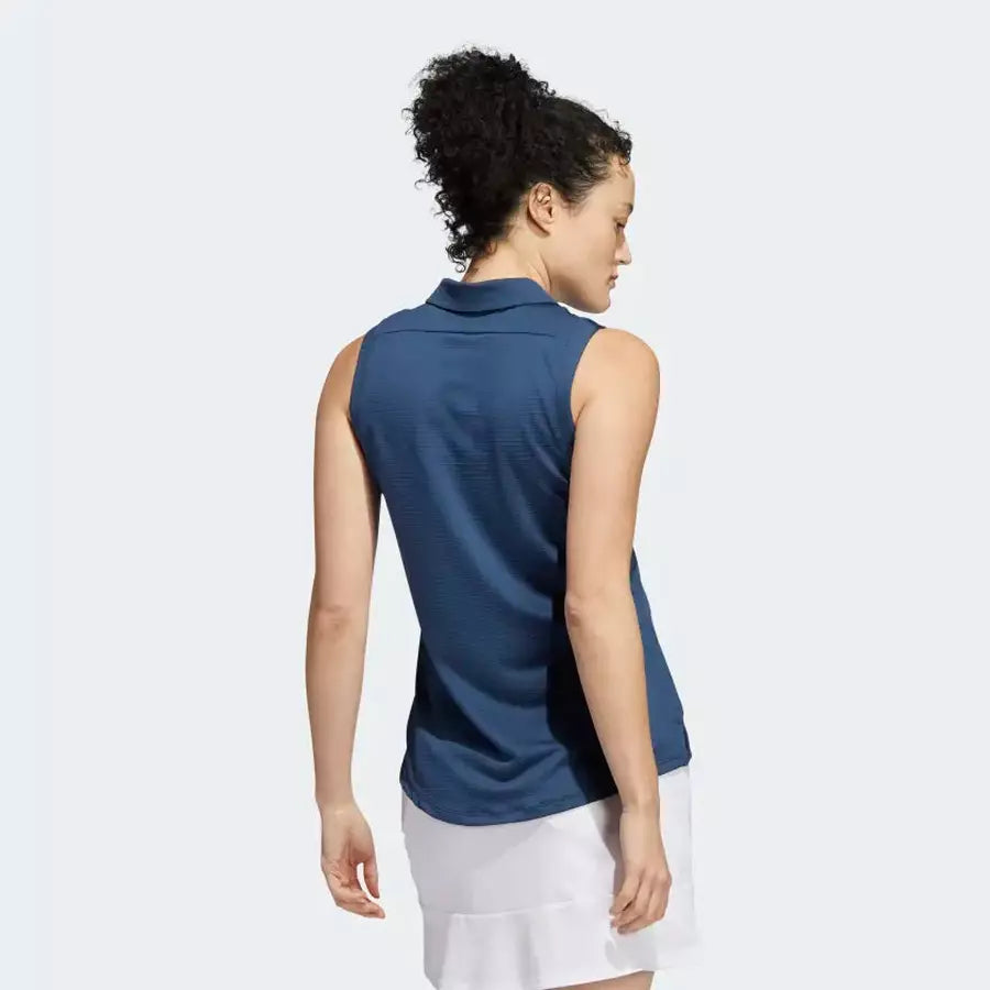 Adidas sleeveless polo shirt navy.