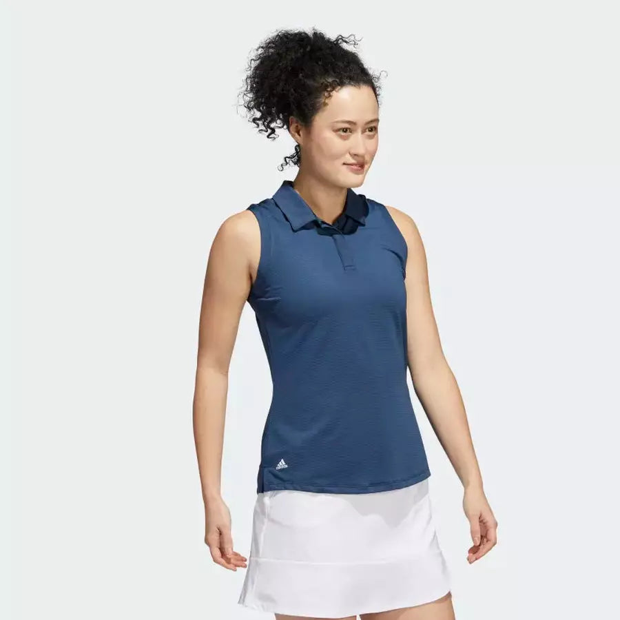 Adidas sleeveless polo shirt navy.