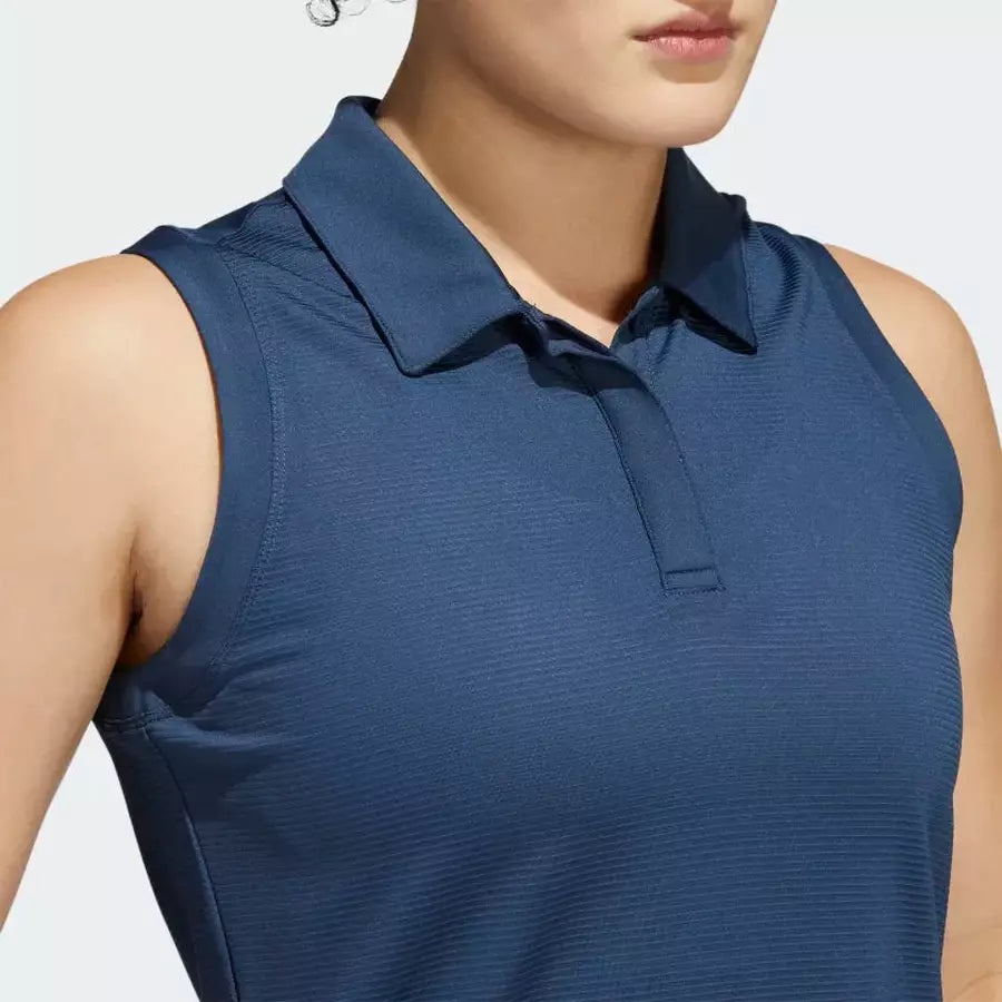 Adidas sleeveless polo shirt navy.