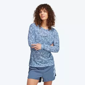 adidas Terrex Trail Running Women's Blue Lightweight Long Sleeve T-shirt