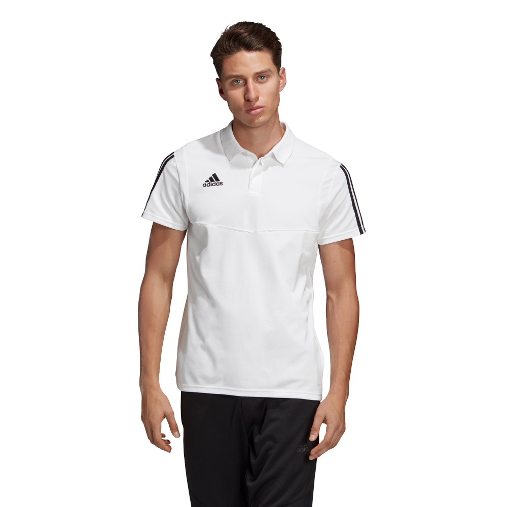 Adidas Tiro 19 Polo in White/Black