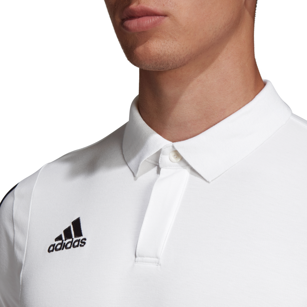 Adidas Tiro 19 Polo in White/Black