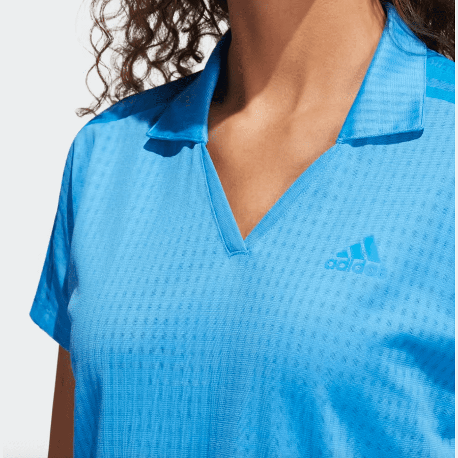 Adidas Women's Blue 3-Stripes Polo Shirt