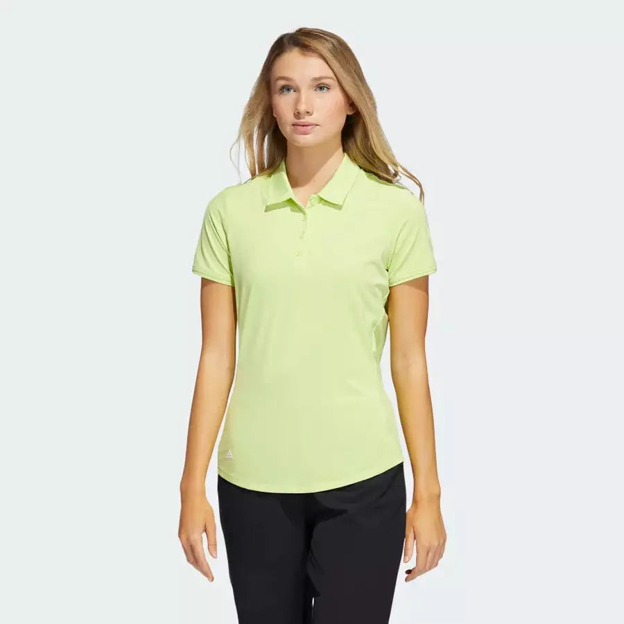 Adidas Women's Green Ultimate365 Solid Polo Shirt.