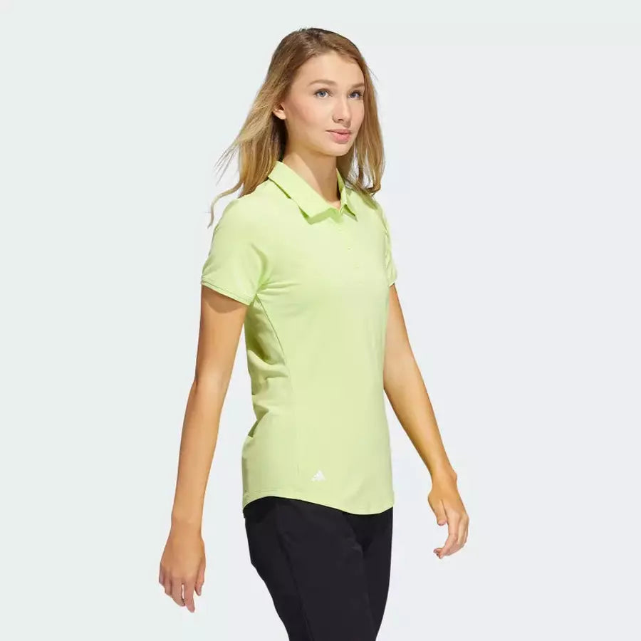 Adidas Women's Green Ultimate365 Solid Polo Shirt.