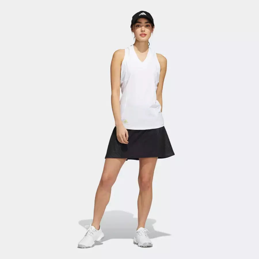 Adidas Women's HEAT.RDY Sleeveless Polo Shirt in White