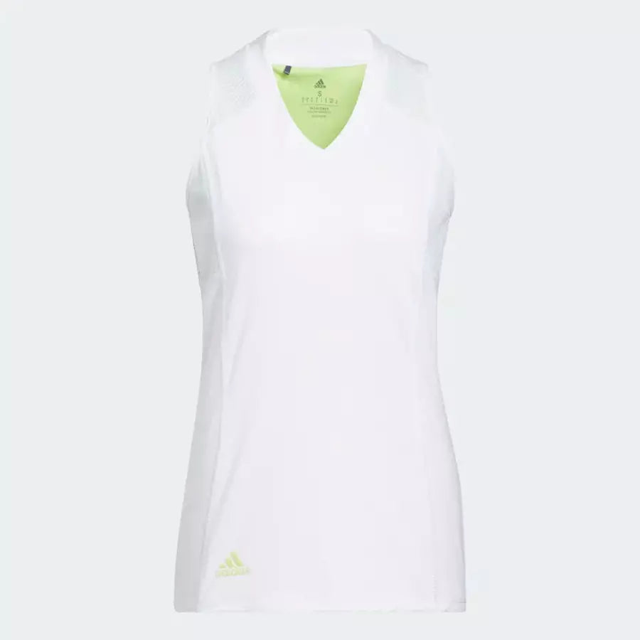 Adidas Women's HEAT.RDY Sleeveless Polo Shirt in White