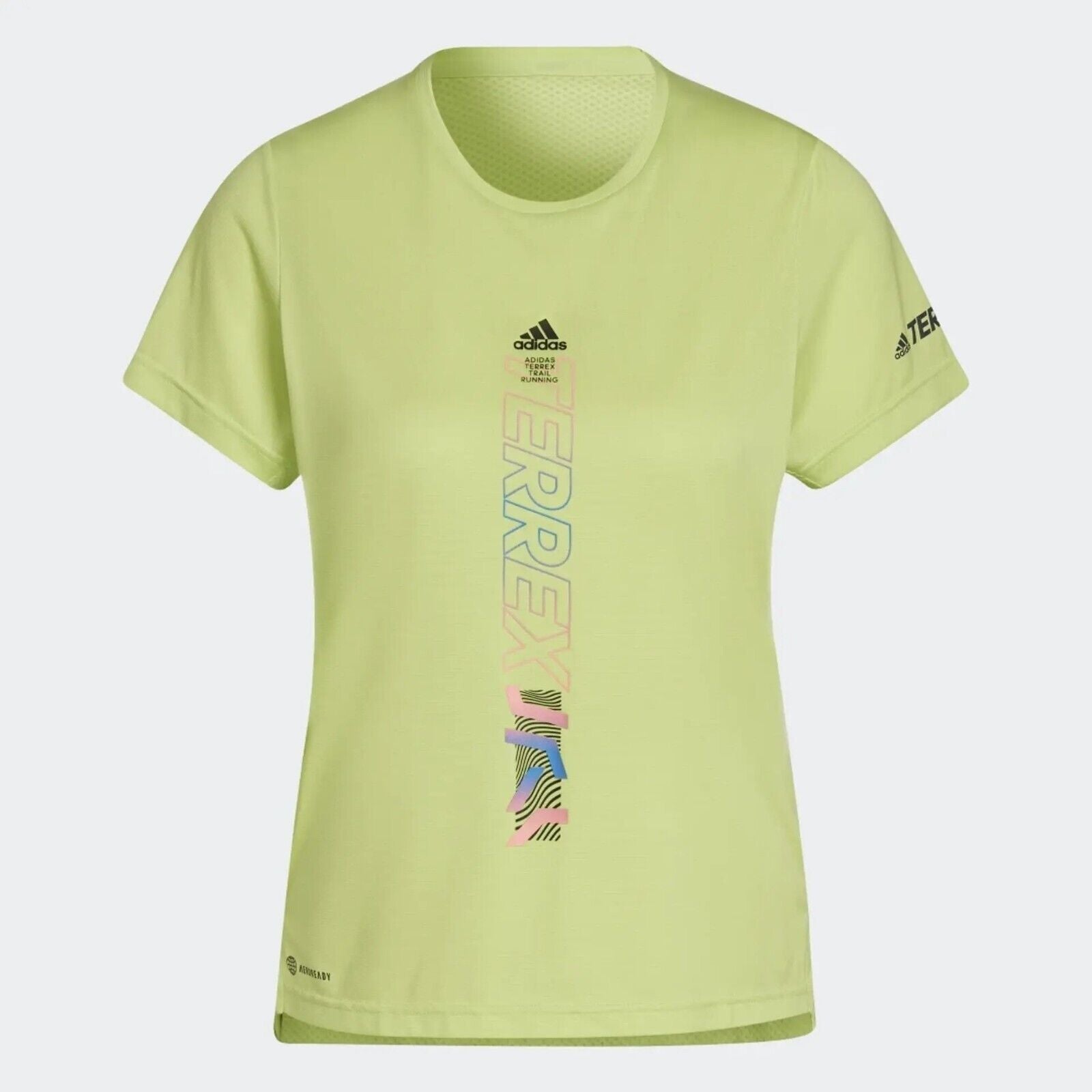 adidas Women's Lime Trail Running T-Shirt - Terrex Agravic Breathable Top