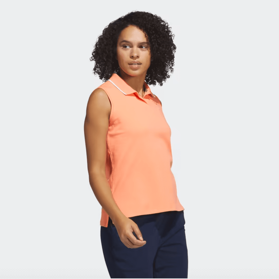 Adidas Women's Orange Golf Polo Shirt