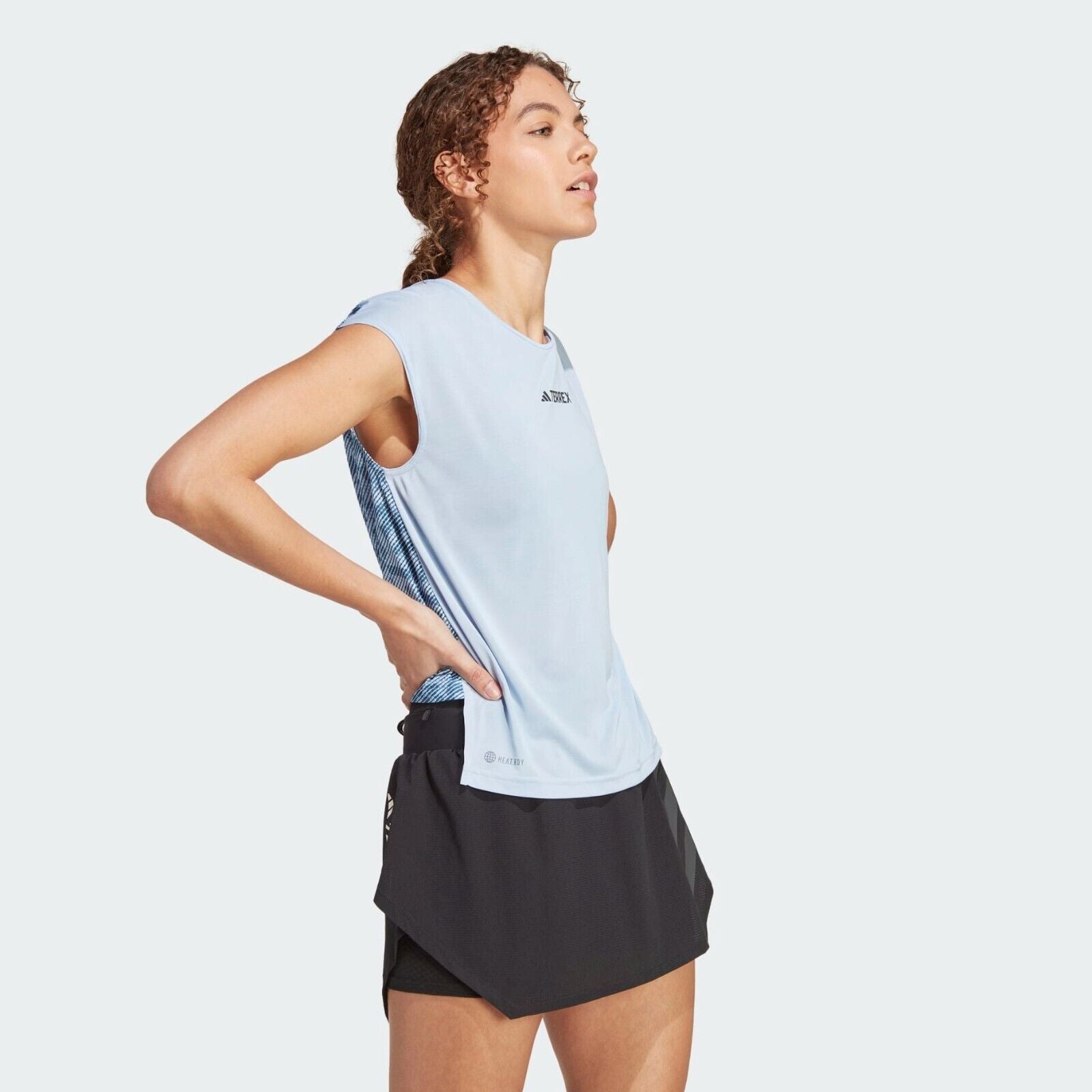 adidas Women's TERREX Agravic Pro Trail Running Top - Blue Shirt