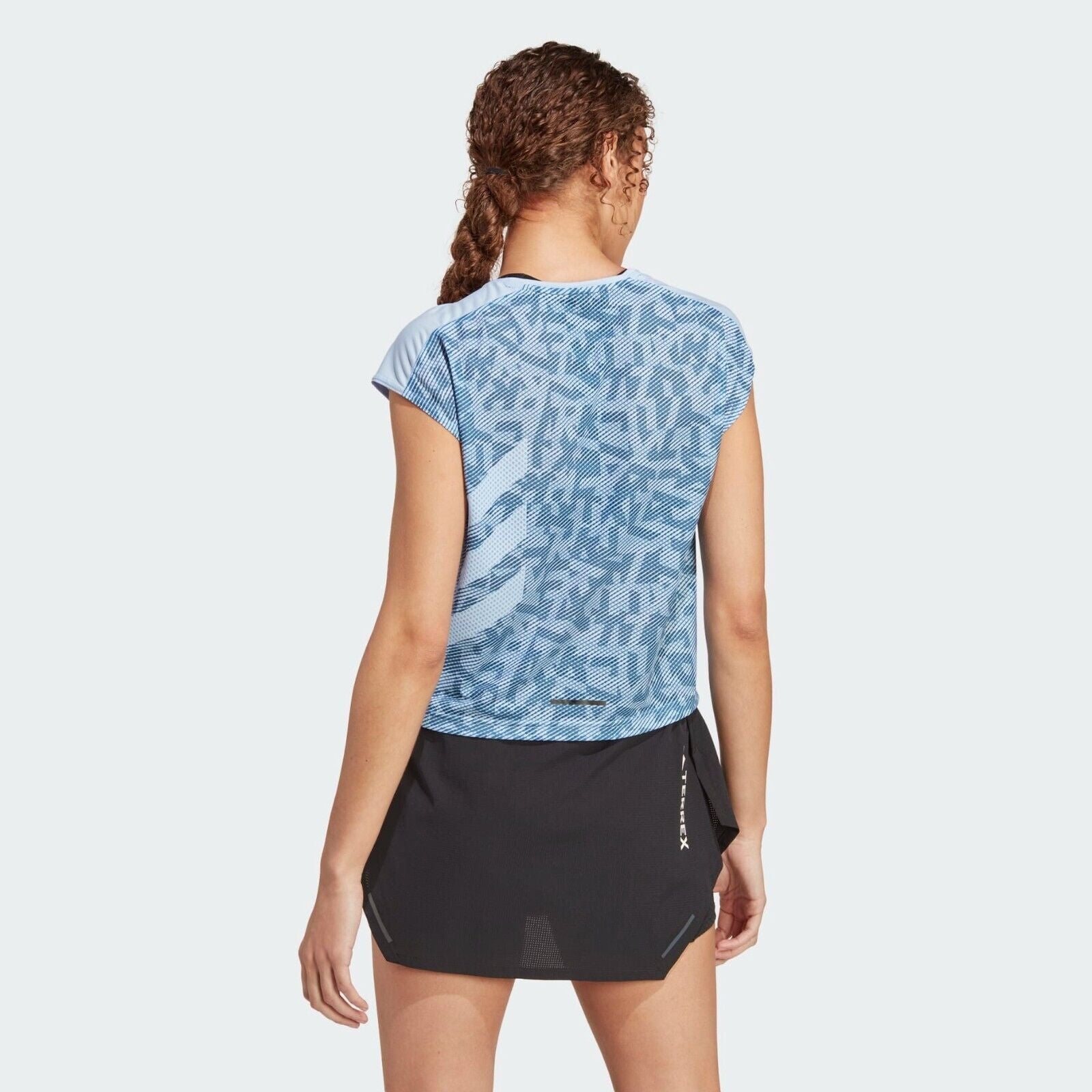 adidas Women's TERREX Agravic Pro Trail Running Top - Blue Shirt