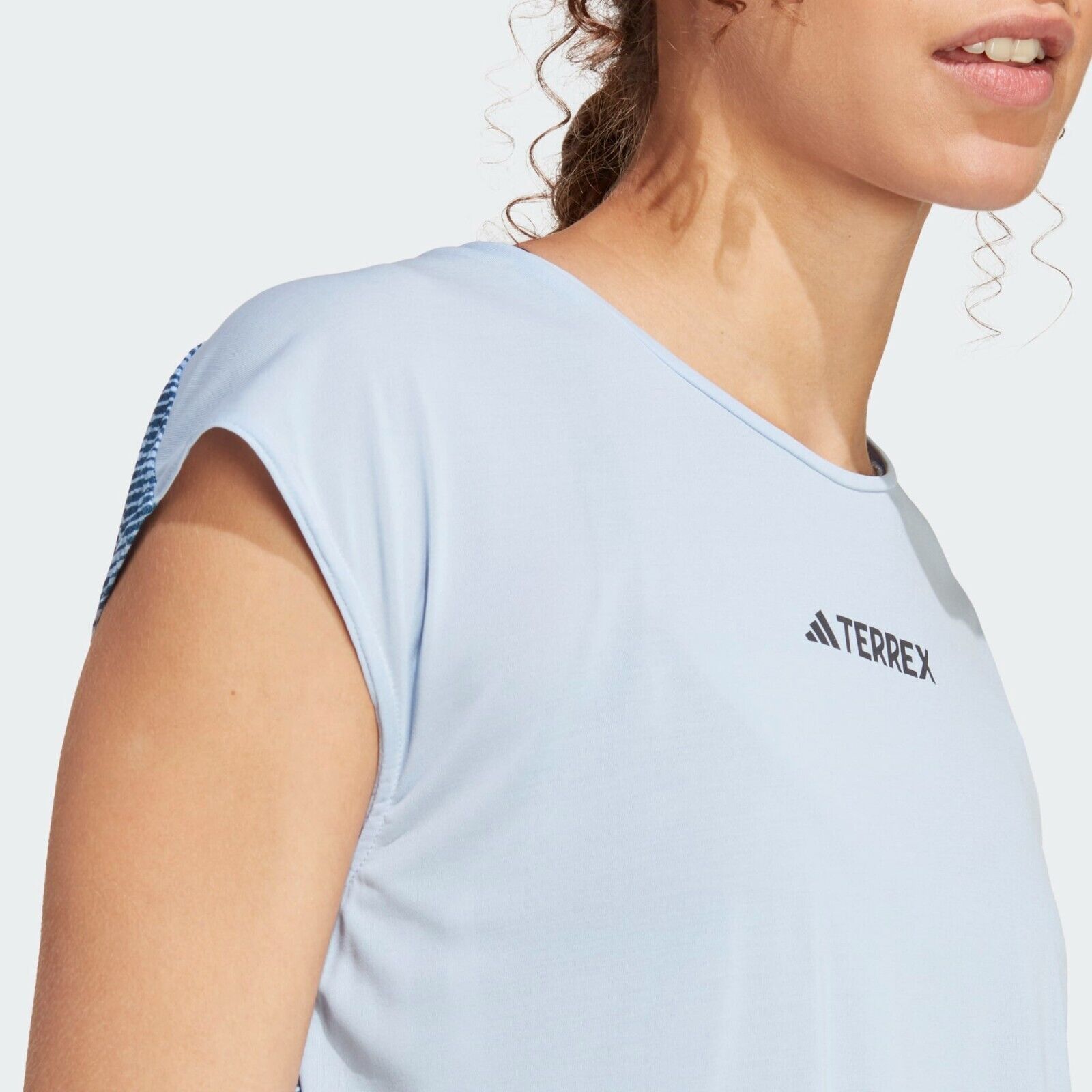 adidas Women's TERREX Agravic Pro Trail Running Top - Blue Shirt