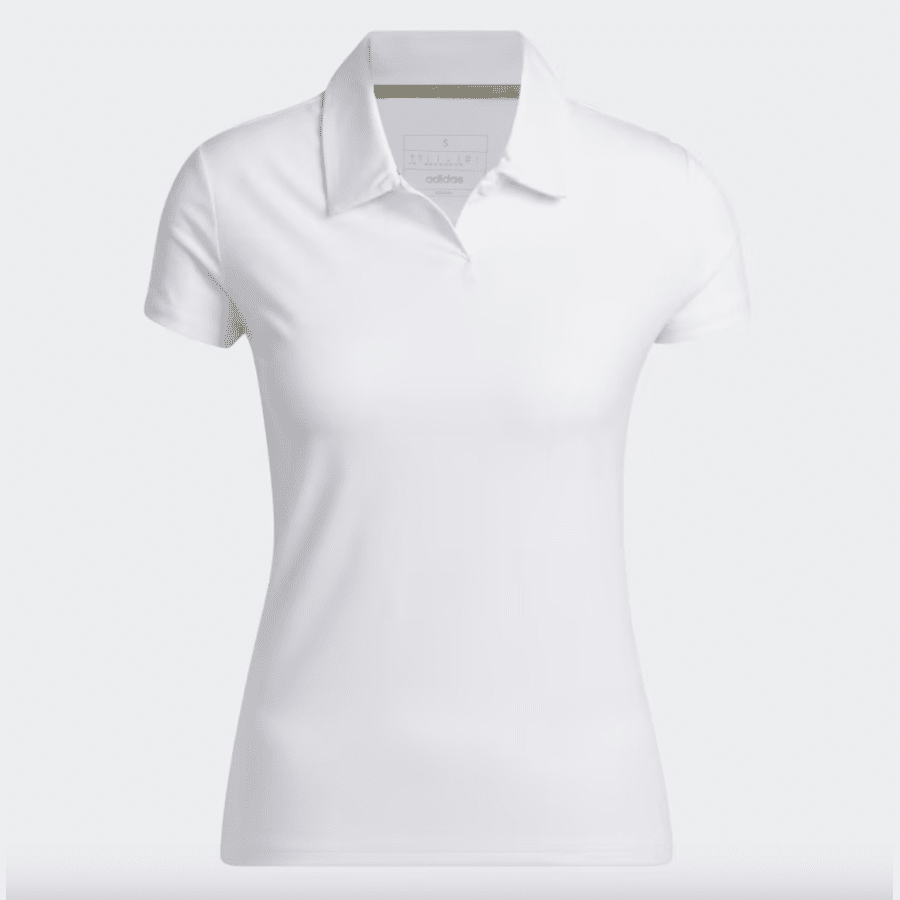 Adidas Women's White Heathered Polo Shirt