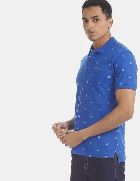 Aeropostale Blue Pique Polo Shirt for Men