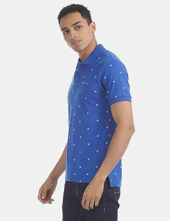 Aeropostale Blue Pique Polo Shirt for Men