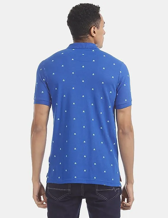 Aeropostale Blue Pique Polo Shirt for Men