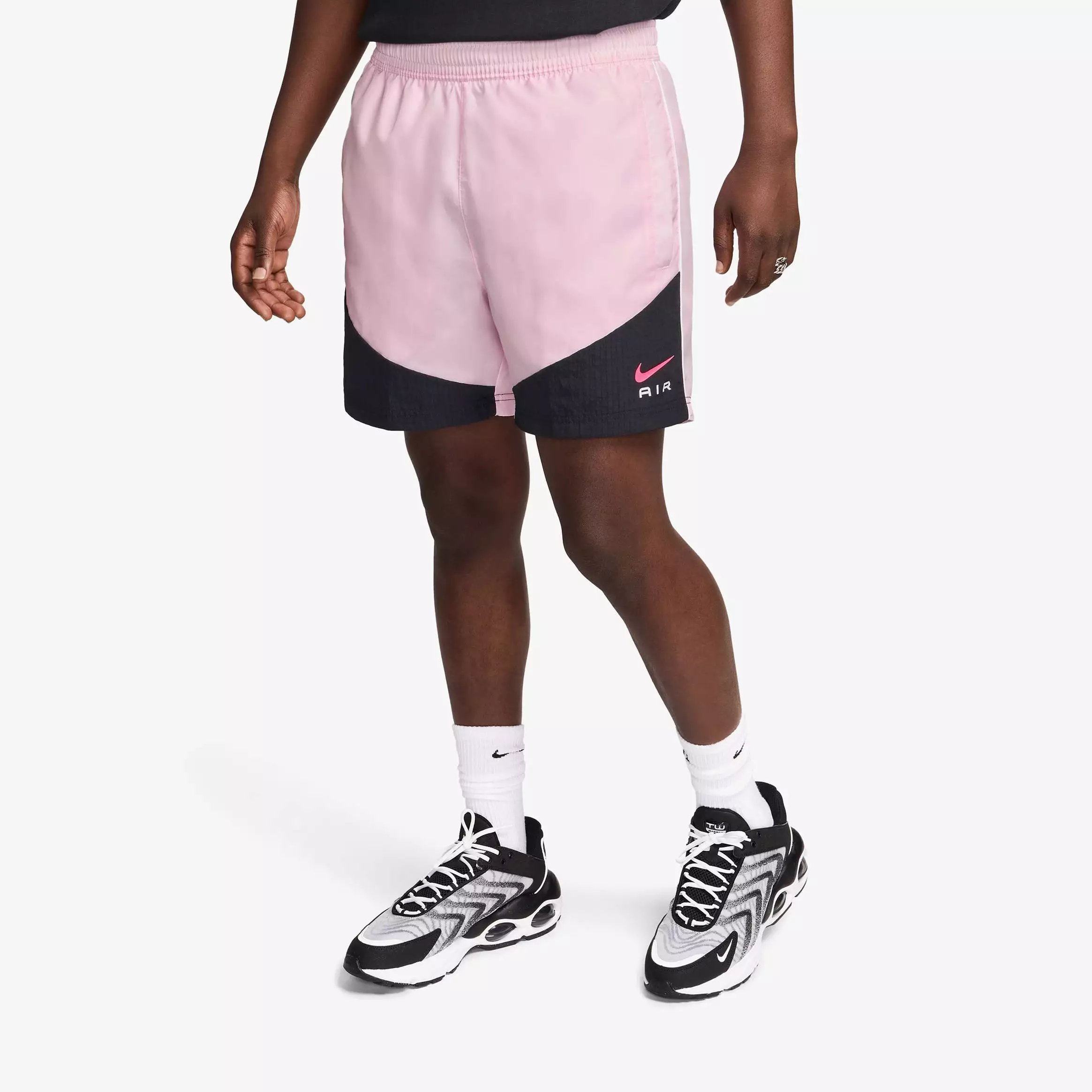 Air Woven Track Shorts for Men - Pink/Black