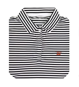 Albatross Polo for Women - Black/White Wide Stripe