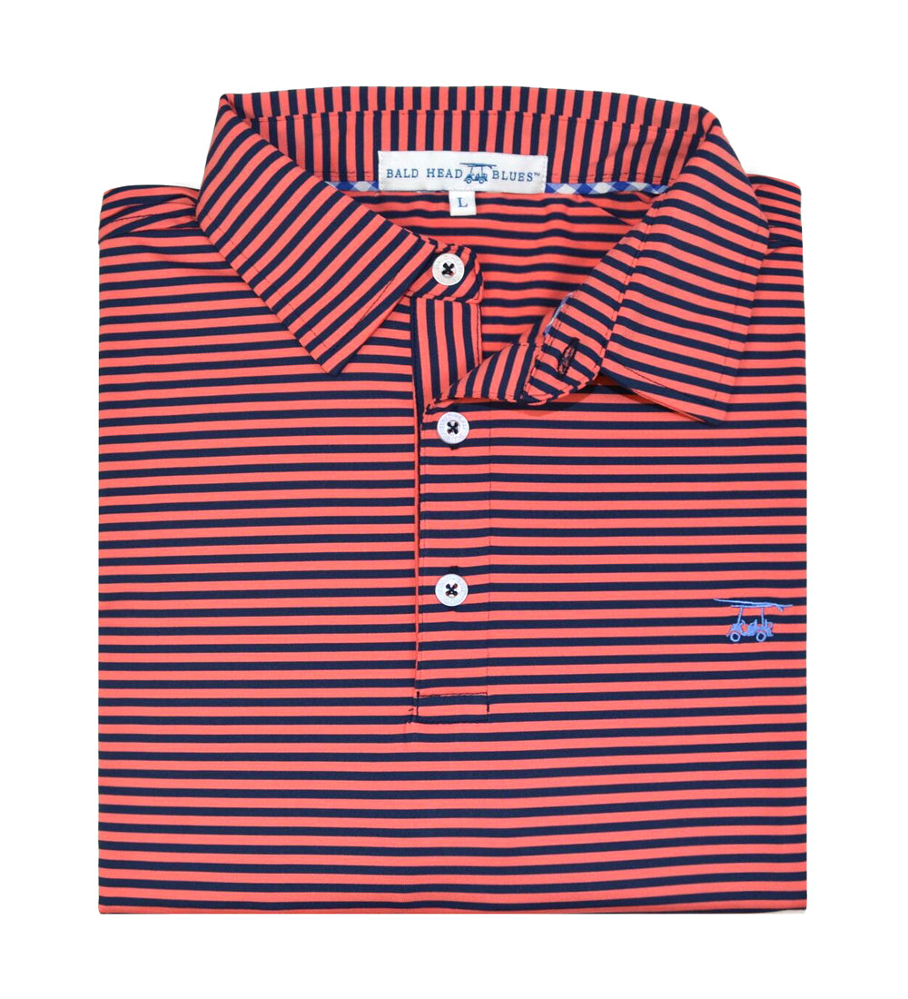 Albatross Polo - Medieval Coral Stripe