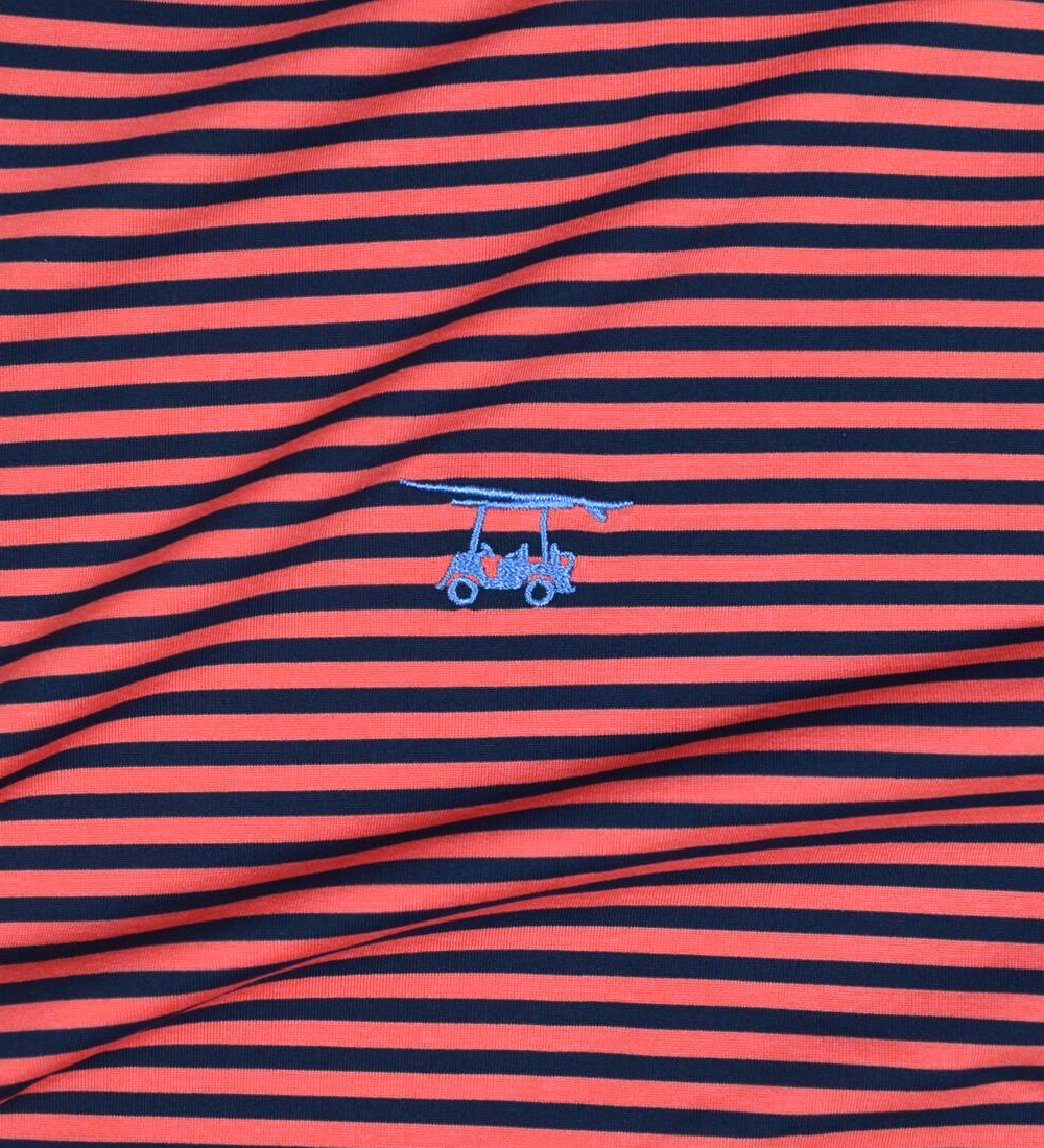 Albatross Polo - Medieval Coral Stripe