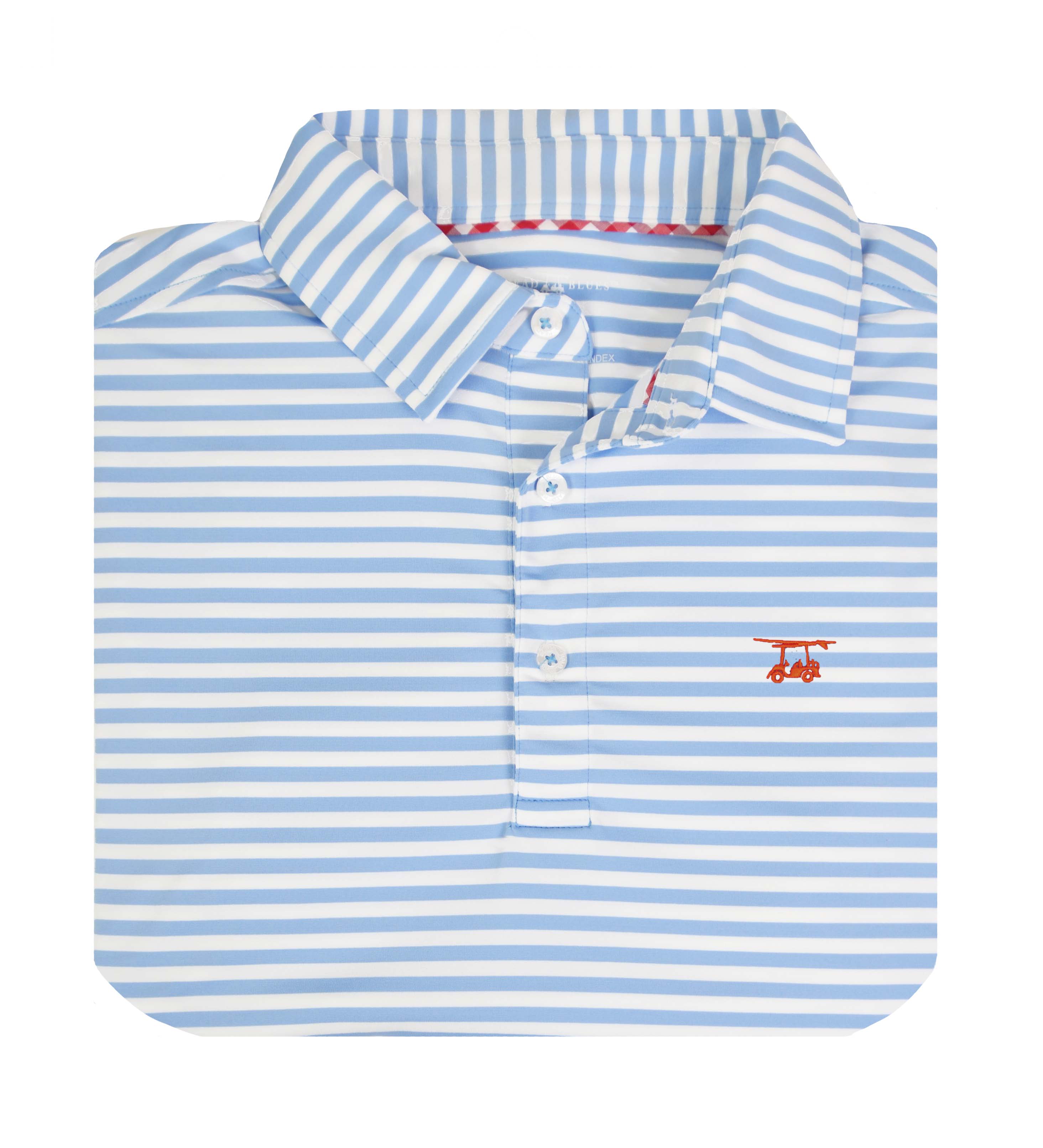 Albatross Polo Shirt - Bell/White Wide Stripe