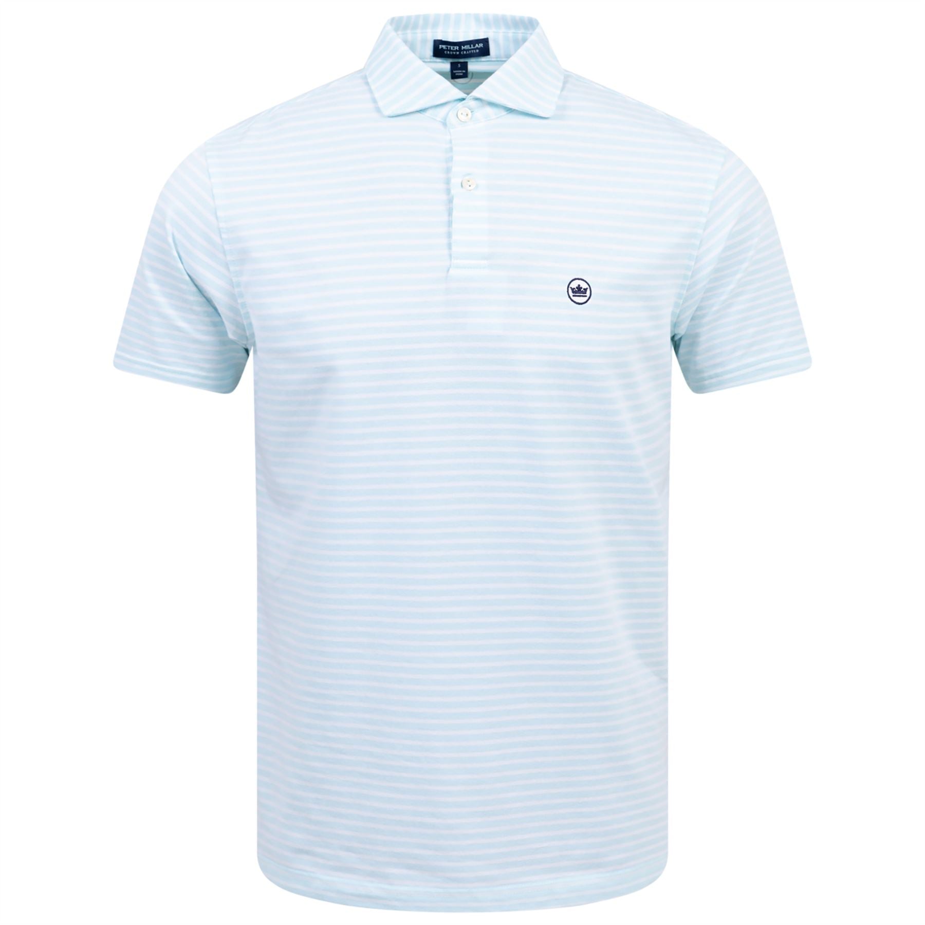 Albatross Tailored Fit Cotton Pique Polo - Iced Aqua Blue