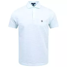 Albatross Tailored Fit Cotton Pique Polo - Iced Aqua Blue