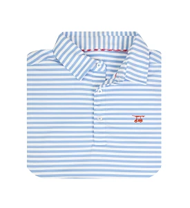 Albatross Youth Polo - Wide Stripe Bell/White