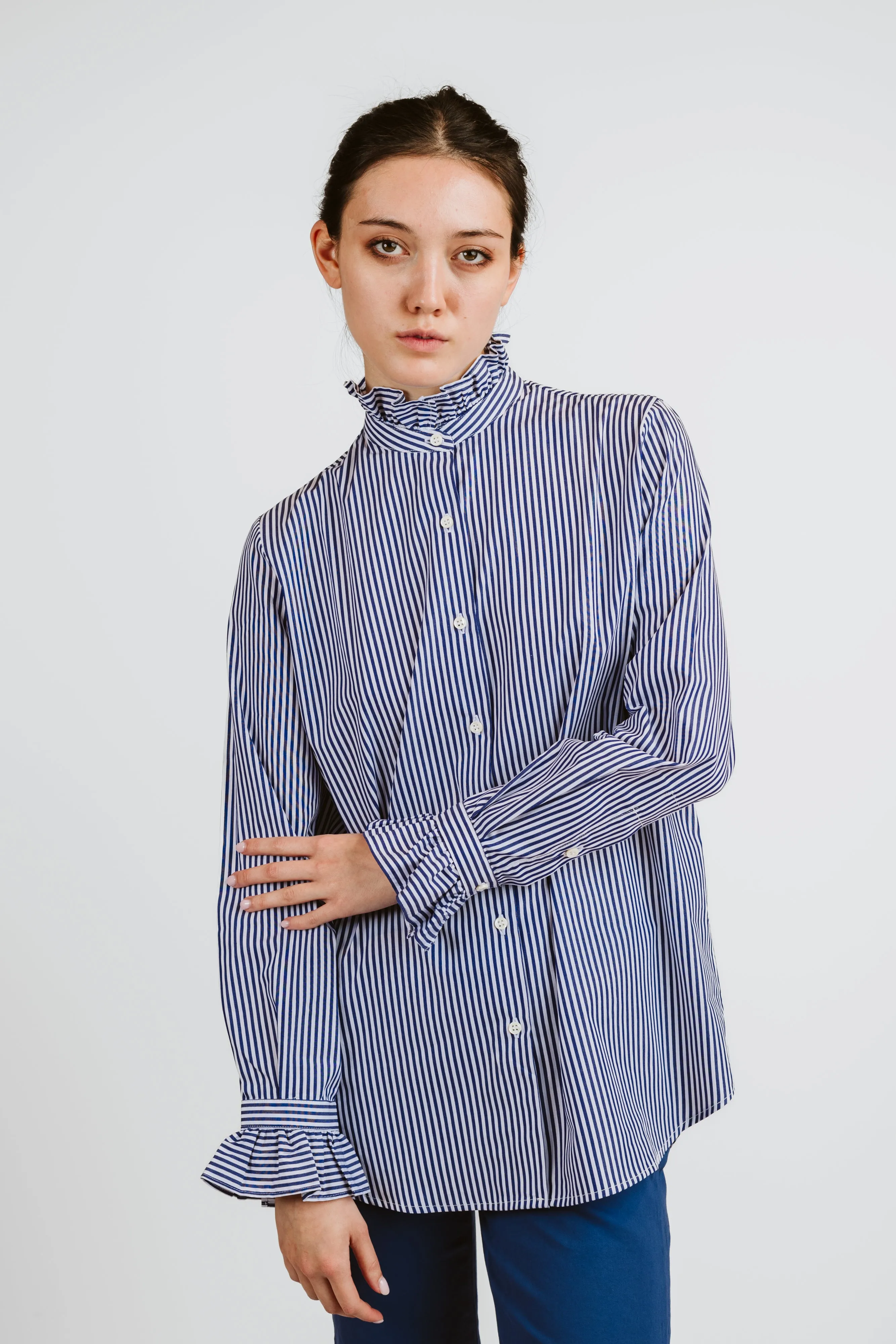 Alex Oversized Blue Stripe Shirt