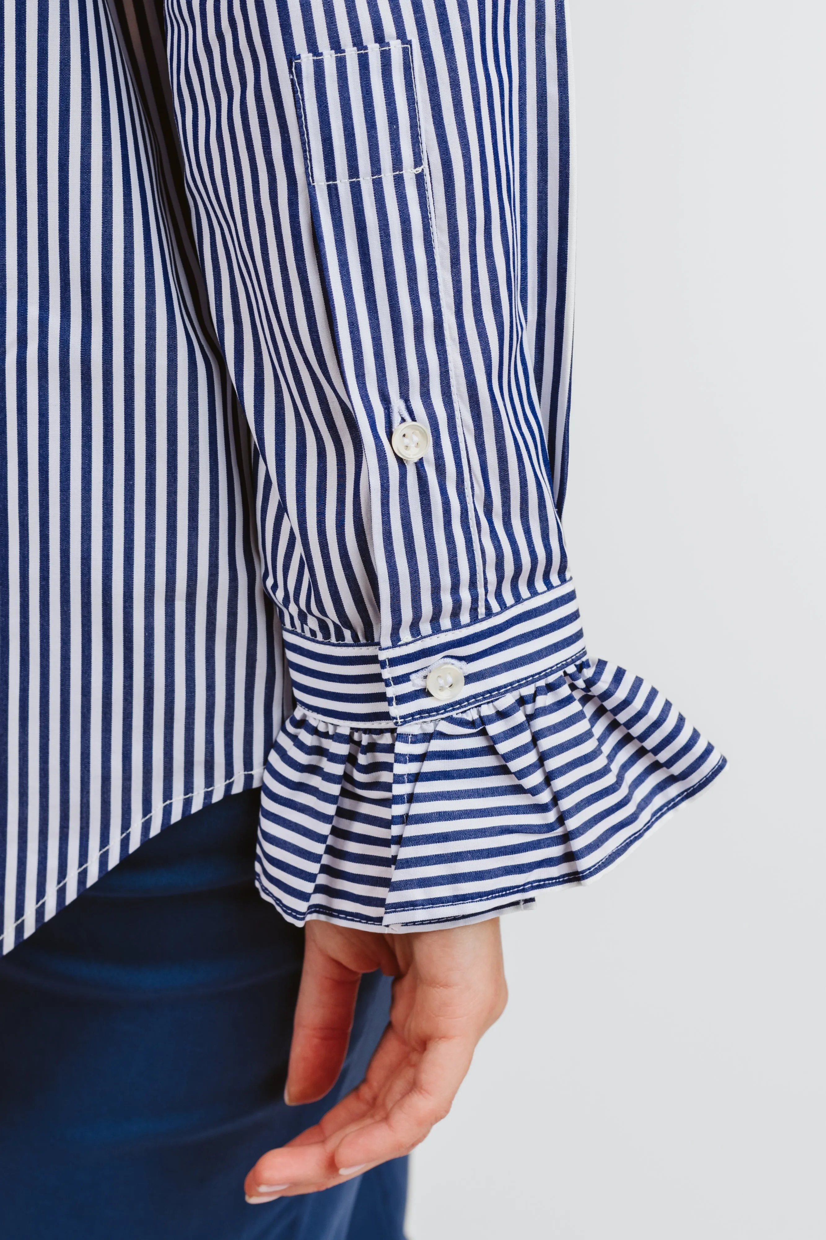 Alex Oversized Blue Stripe Shirt