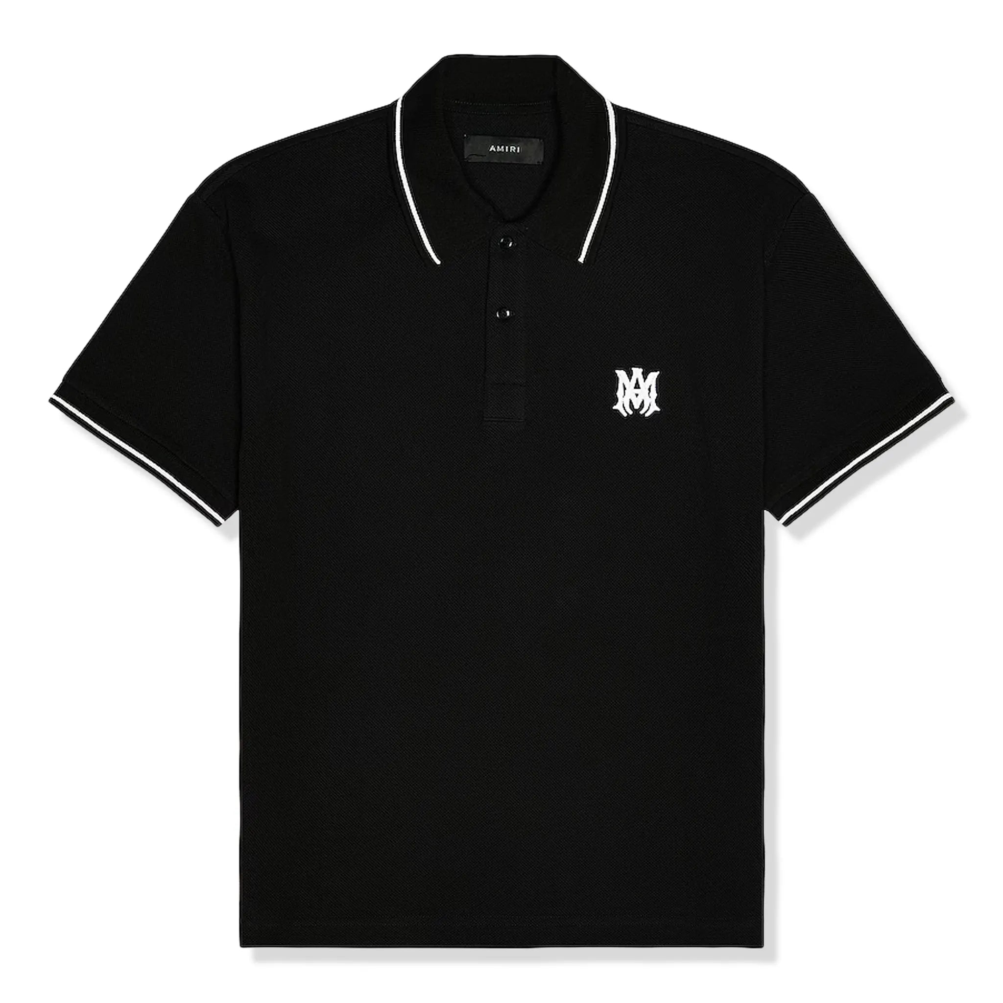 Amiri Black Polo Shirt, Short Sleeve, Solid